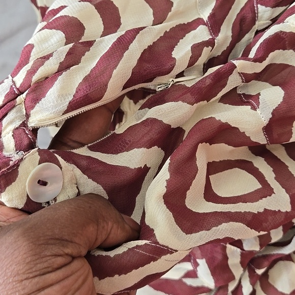 Soft Surroundings Brown And Cream Tiered Midi/ Maxi Skirt Size PM - Picture 9 of 10